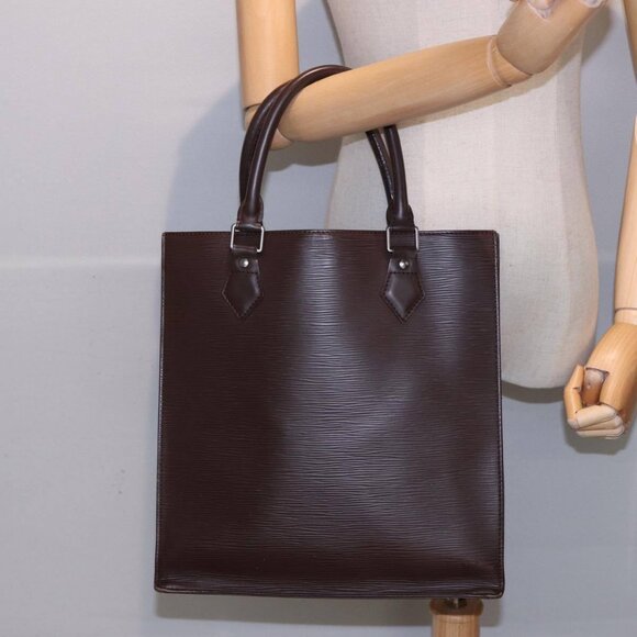 LOUIS VUITTON Epi Sac Plat Hand Bag Mocha Brown - Picture 13 of 15